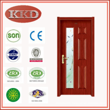 Glass Inserted Steel Wood Interior Door JKD-2025 for Kitchen